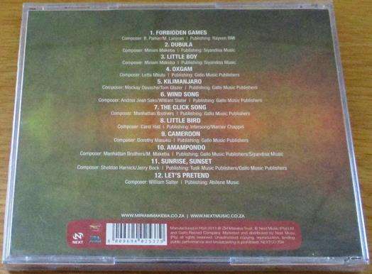 MIRIAM MAKEBA Forbidden Games CD