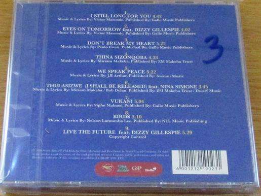 MIRIAM MAKEBA Eyes of Tomorrow CD