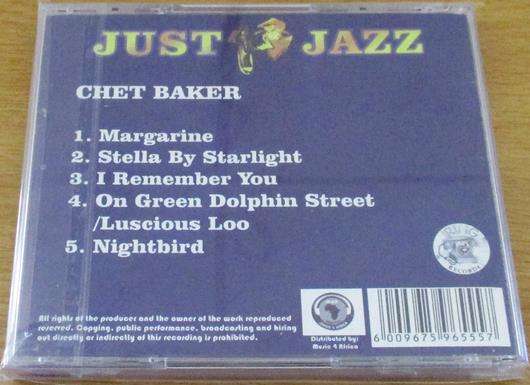 CHET BAKER Just Jazz CD