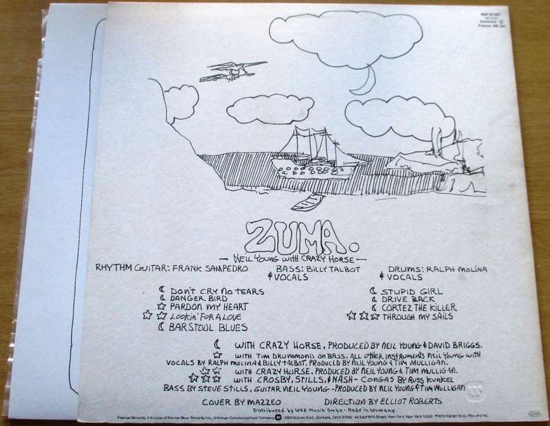NEIL YOUNG Zuma LP VINYL RECORD