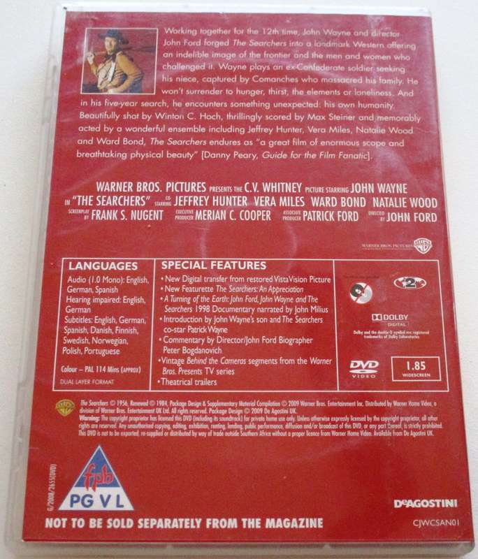 THE SEARCHERS John Wayne DVD [BBOX 3]