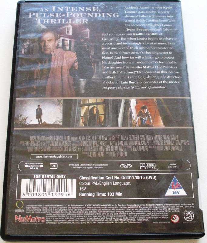 THE NEW DAUGHTER Kevin Costner DVD [BBOX 6]
