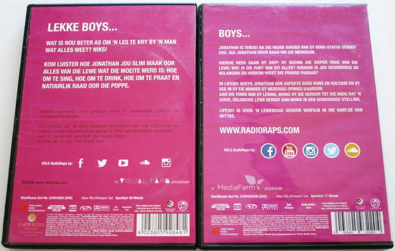 RADIO RAPS LIFE 101 + 201 LIVE JONATHAN 2xDVD [SA SHELF]