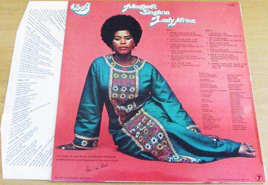 MARGARET SINGANA Lady Africa LP VINYL Record [TJL 13000 - SA]
