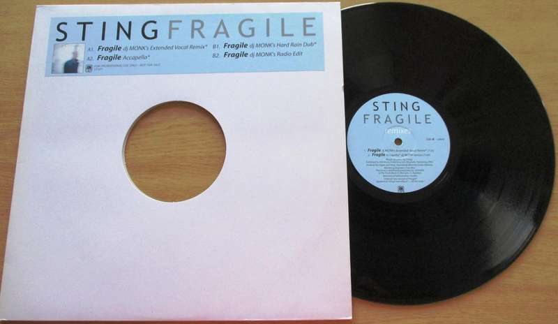 STING Fragile 12" Maxi Single VINYL RECORD