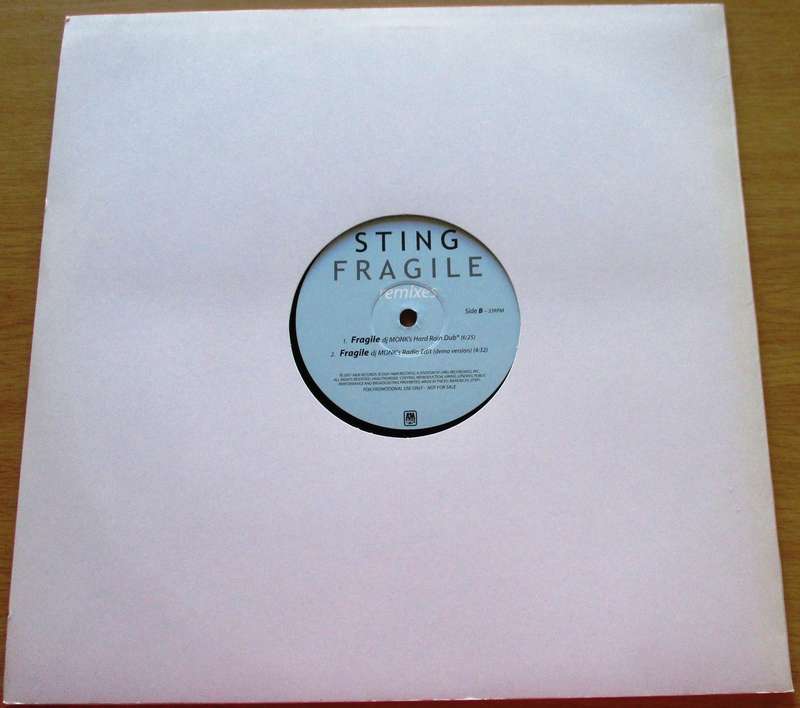 STING Fragile 12" Maxi Single VINYL RECORD