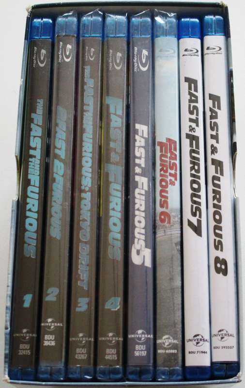 FAST & FURIOUS 8 Movie Collection Blu Ray BOX SET [BLU RAY SHELF]