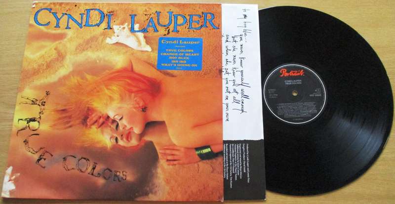 CYNDI LAUPER True Colors LP Vinyl Record