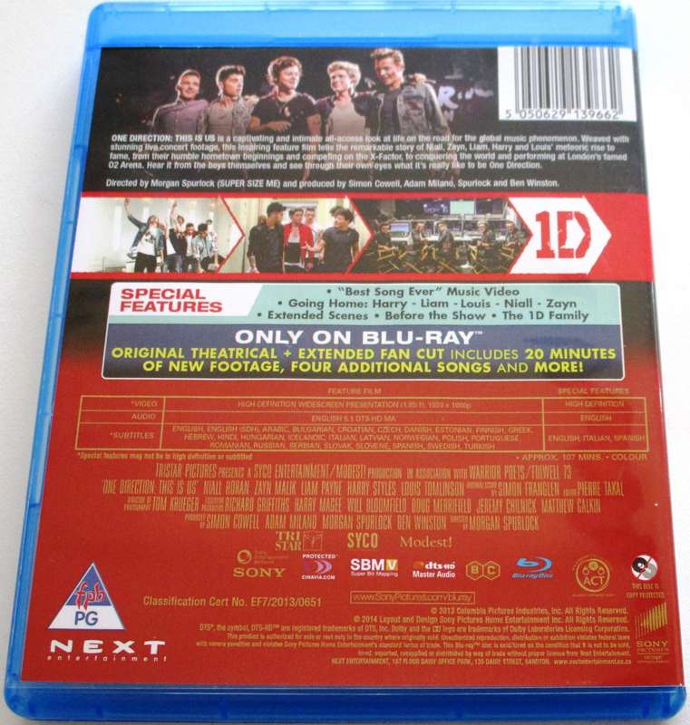 ONE DIRECTION This is Us Ultimate Fan Edition Blu Ray [BLU RAY SHELF]
