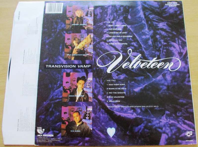 TRANSVISION VAMP Velveteen LP Vinyl Record