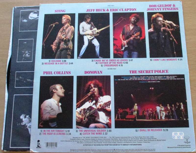 THE SECRET POLICEMAN'S OTHER BALL LP Vinyl Record Sting Eric Clapton Phil Collins