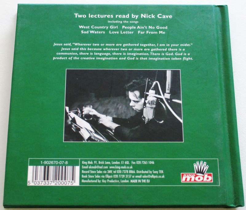 NICK CAVE The Secret Life of the Love Song / The Flesh Made Word CD [Spoken Word]