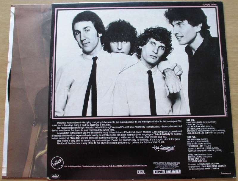 THE KNACK ... But the Little Girls Understand LP Vinyl Record