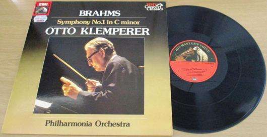 BRAHMS Symphony No.1 in C Minor OTTO KLEMPERER HMV Concert Classics LP VINYL Record
