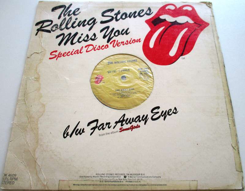 THE ROLLING STONES Miss You / Far Away Eyes 12" Maxi Single VINYL Record