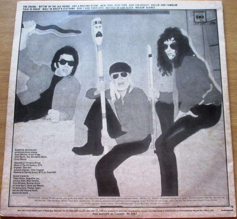 JOHNNY WINTER Raisin' Cain LP Vinyl Record
