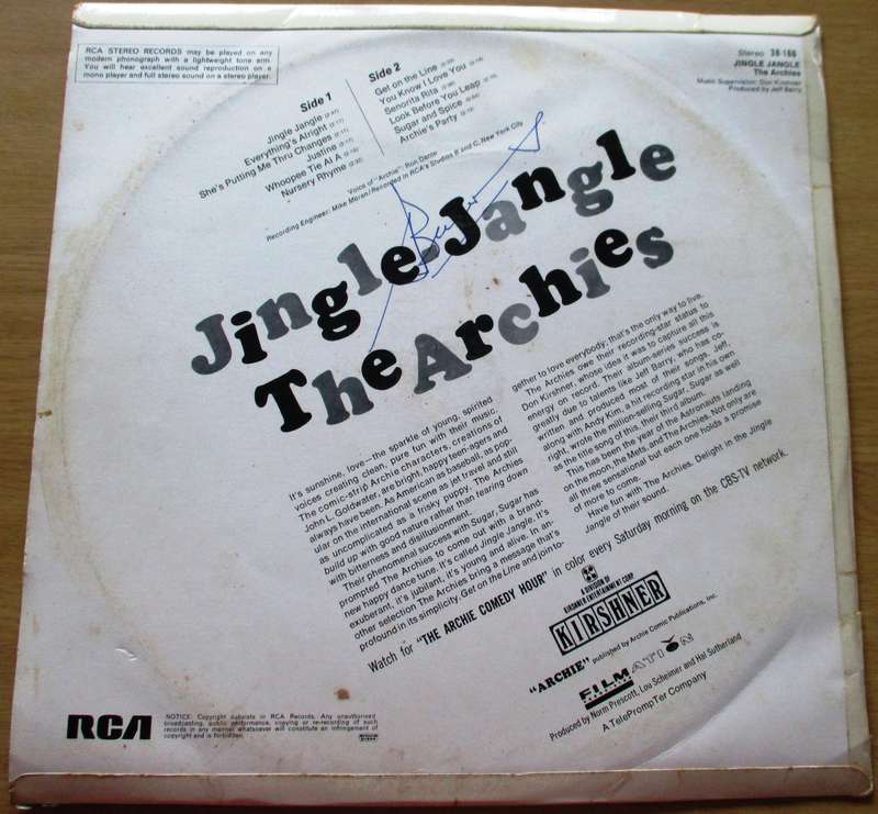 THE ARCHIES Jingle Jangle LP Vinyl Record