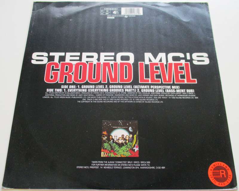 STEREO MC's Ground Level 12" Maxi Single VINYL Record