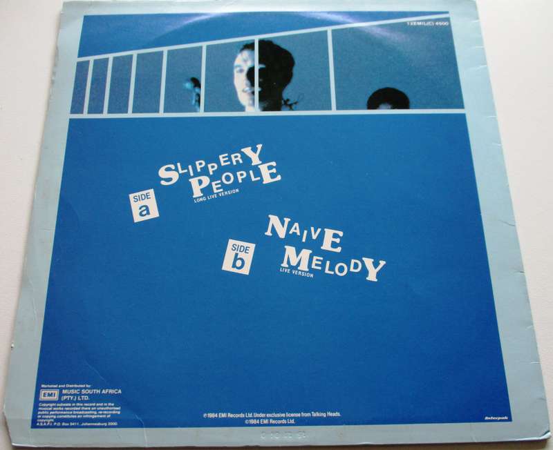 TALKING HEADS Slippery People 12" Maxi Single VINYL Record