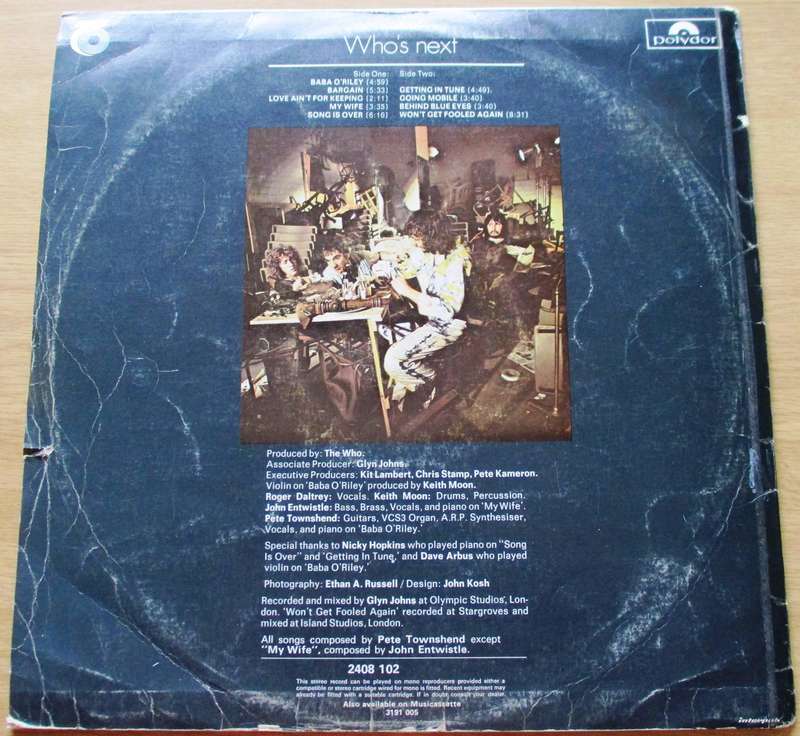 THE WHO Who's Next LP VINYL Record