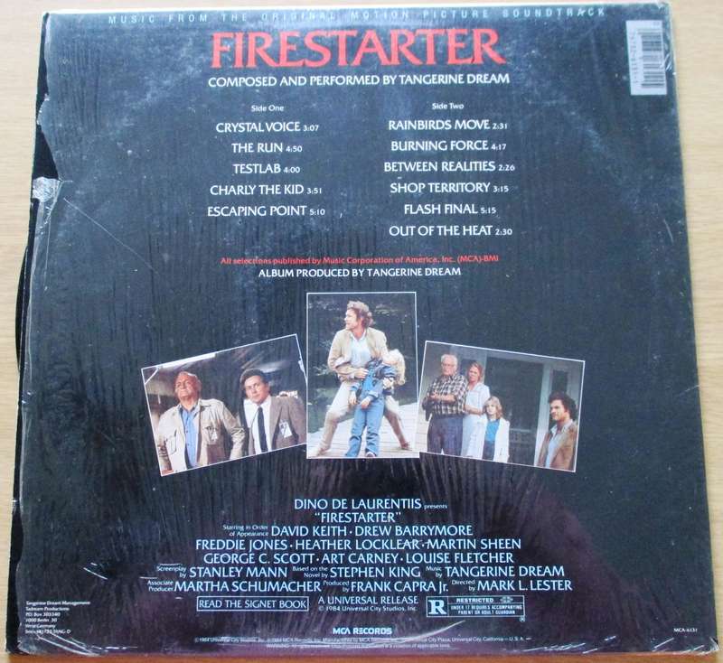 TANGERINE DREAM Firestarter O.S.T. LP VINYL Record
