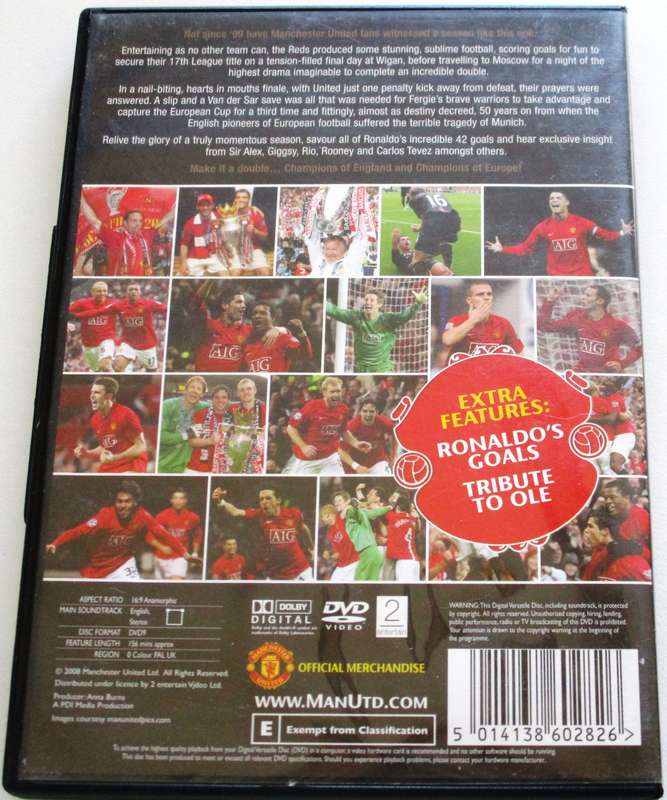 MANCHESTER UNITED the double Champions Season Review 2007/2008 DVD [BBOX 5]