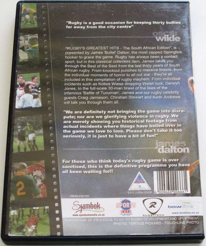 RUGBY'S GREATEST HITS South African Edition Presented by James Dalton DVD  [BBOX 3] REGION 2