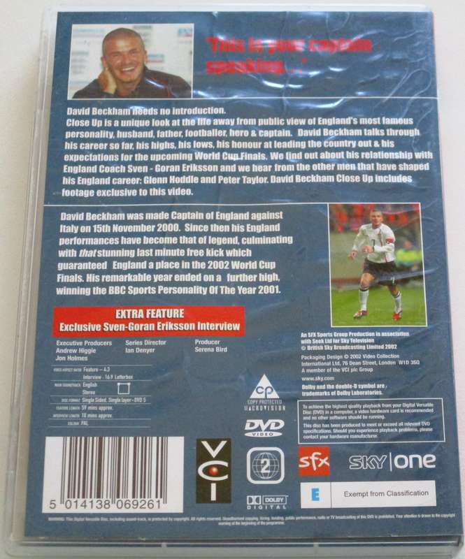 DAVID BECKHAM Close Up DVD [BBOX 5]