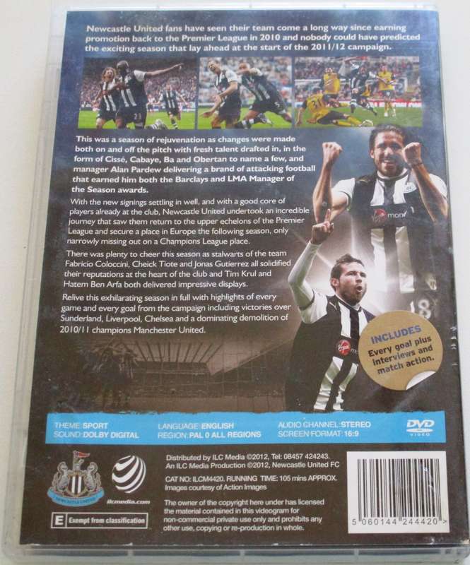 NEWCASTLE UNITED Season Review 2011/2012 DVD [BBOX 5]