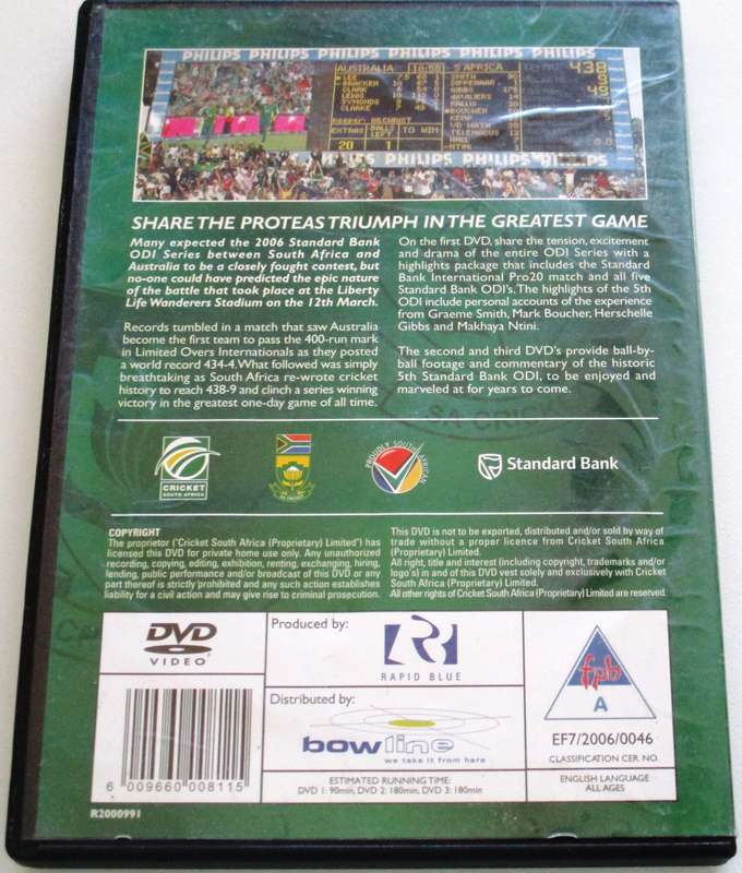 438 The Greatest One Day Game CRICKET 3xDVD [BBOX 5]