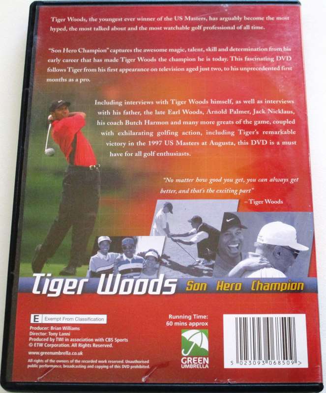 TIGER WOODS Golf DVD [BBOX 6]