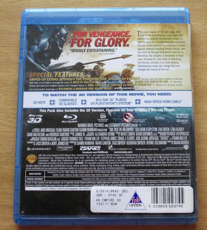 300 RISE OF AN EMPIRE 3D BLU RAY + BLU RAY 3D [BLU RAY SHELF]