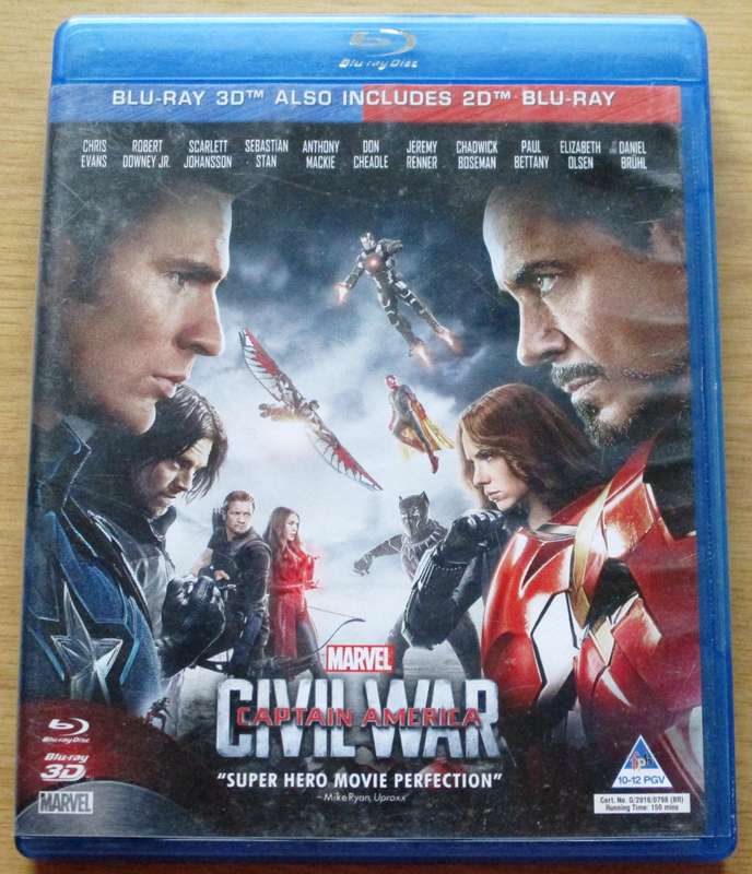 AVENGERS CIVIL WAR BLU RAY + BLU RAY 3D [BLU RAY SHELF]