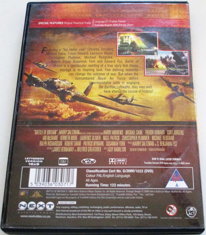 BATTLE OF BRITAIN DVD [BOX SET SHELF] Region 2