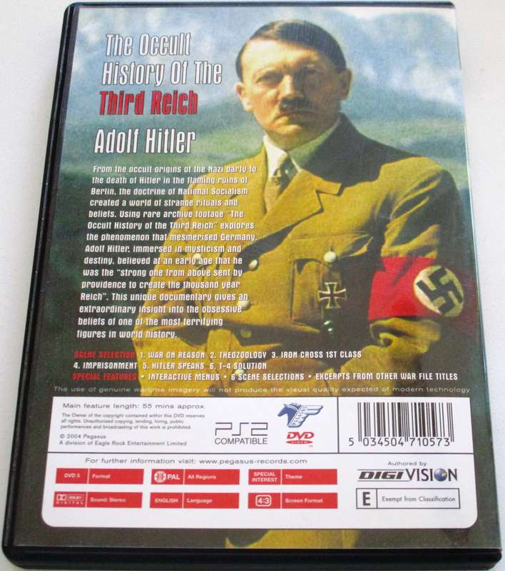THE OCCULT HISTORY OF THE THIRD REICH ADOLF HITLER DVD [BOX SET SHELF] Region 2