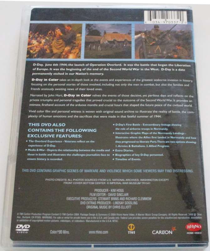 D-DAY IN COLOR DVD [BOX SET SHELF] Region 1