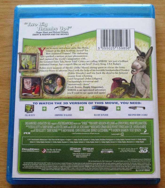 SHREK 1 3D BLU RAY 3D  [BLU RAY SHELF]