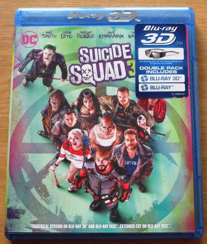 SUICIDE SQUAD 3D BLU RAY + BLU RAY 3D [BLU RAY SHELF]
