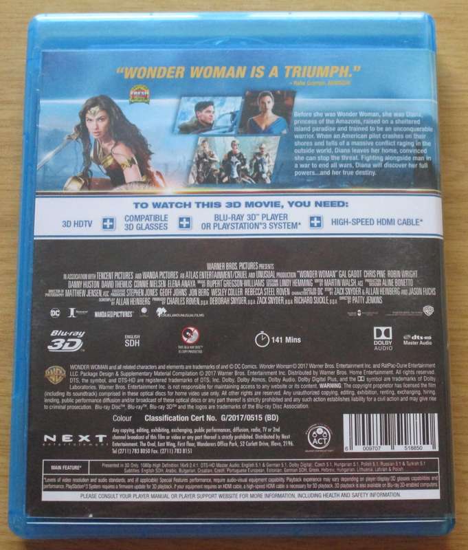 WONDER WOMAN 3D BLU RAY 3D [BLU RAY SHELF]