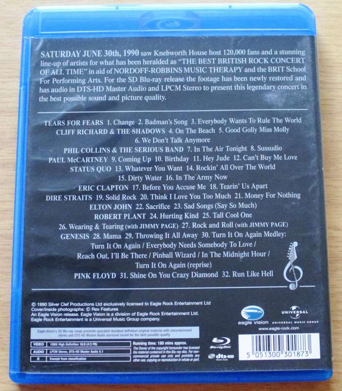 LIVE AT KNEBWORTH Best British Concert of all Time BLU RAY