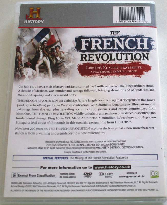 History Channel The French Revolution DVD  [BBOX 1]