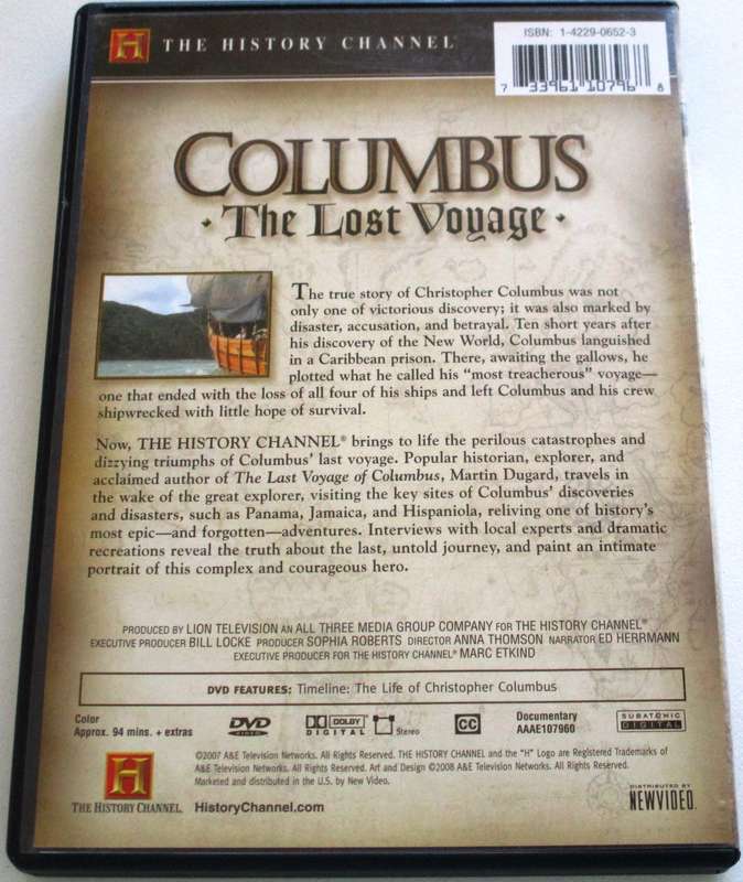 History Channel COLUMBUS The Lost Voyage  DVD  [BBOX 1]