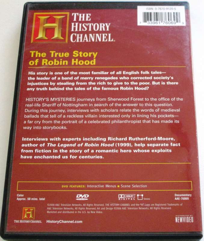 History Channel THE TRUE STORY OF ROBIN HOOD DVD  [BBOX 2]
