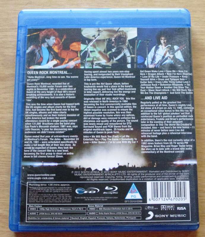 QUEEN Rock Montreal & Live Aid BLU RAY