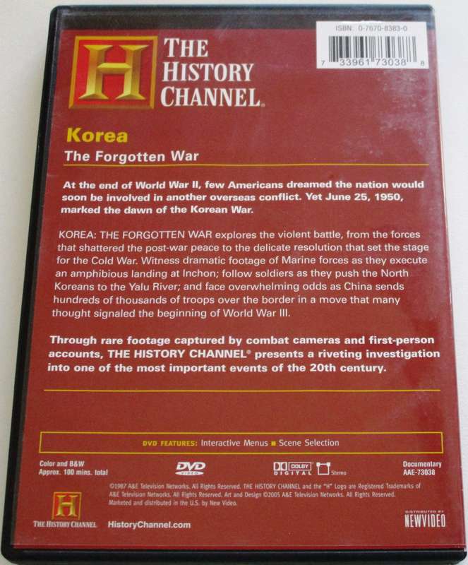 History Channel KOREA THE FORGOTTEN WAR DVD  [BBOX 2]
