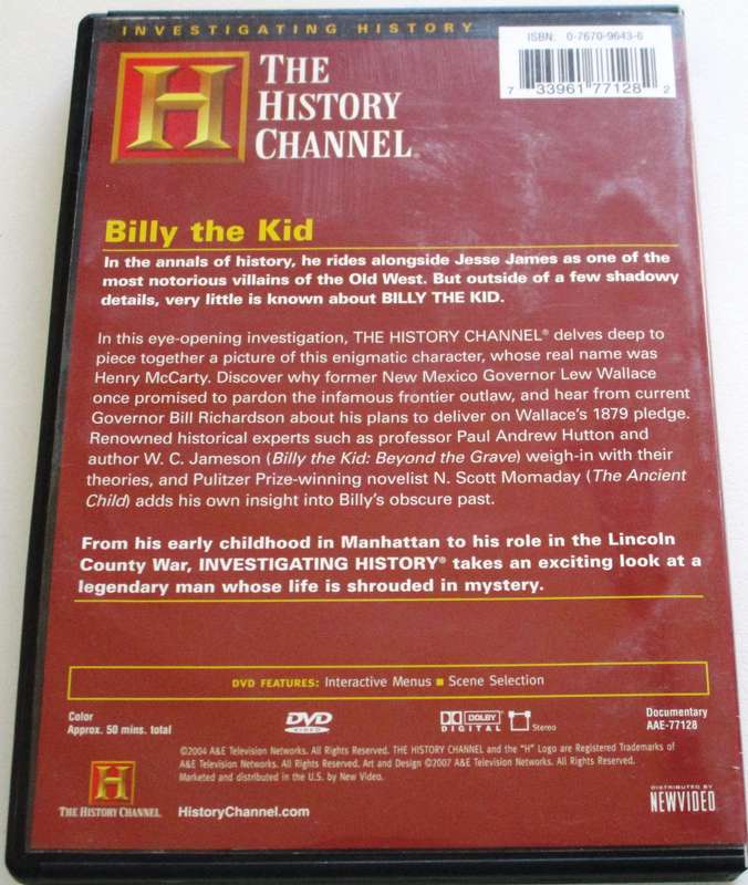 History Channel BILLY THE KID DVD  [BBOX 2]