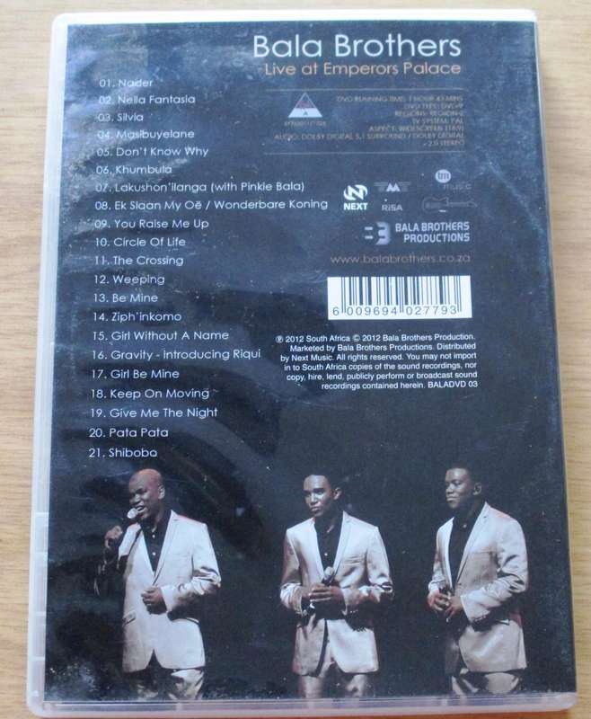 BALA BROTHERS Live at Emperor's Palace DVD