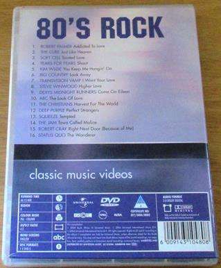 80'S ROCK Classic Music Videos  DVD