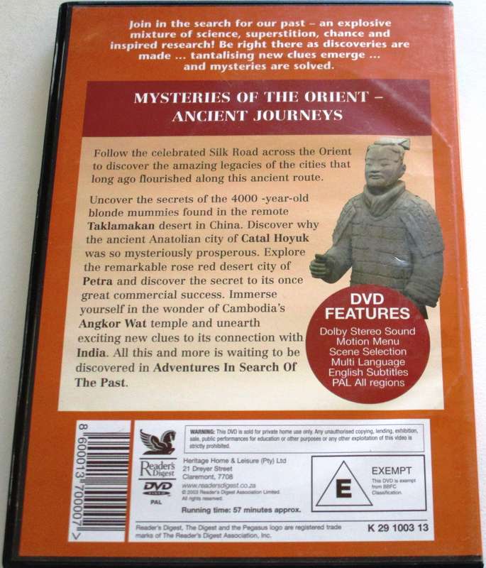 ADVENTURES IN SEARCH OF THE PAST Mysteries of the Orient Ancient Journeys DVD  [BBOX 2]