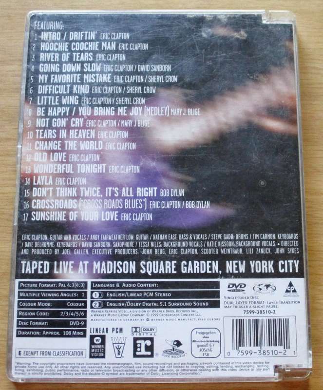 ERIC CLAPTON & friends In Concert DVD  [OFFICE DVD SHELF]